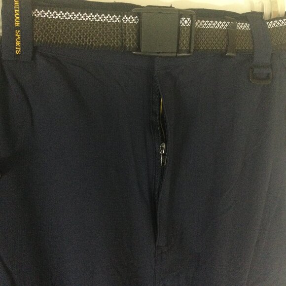 NWT Sikaini Pants Mens Small Black UPF50+ Belt Front & Rear Zipper Pockets - Picture 5 of 11